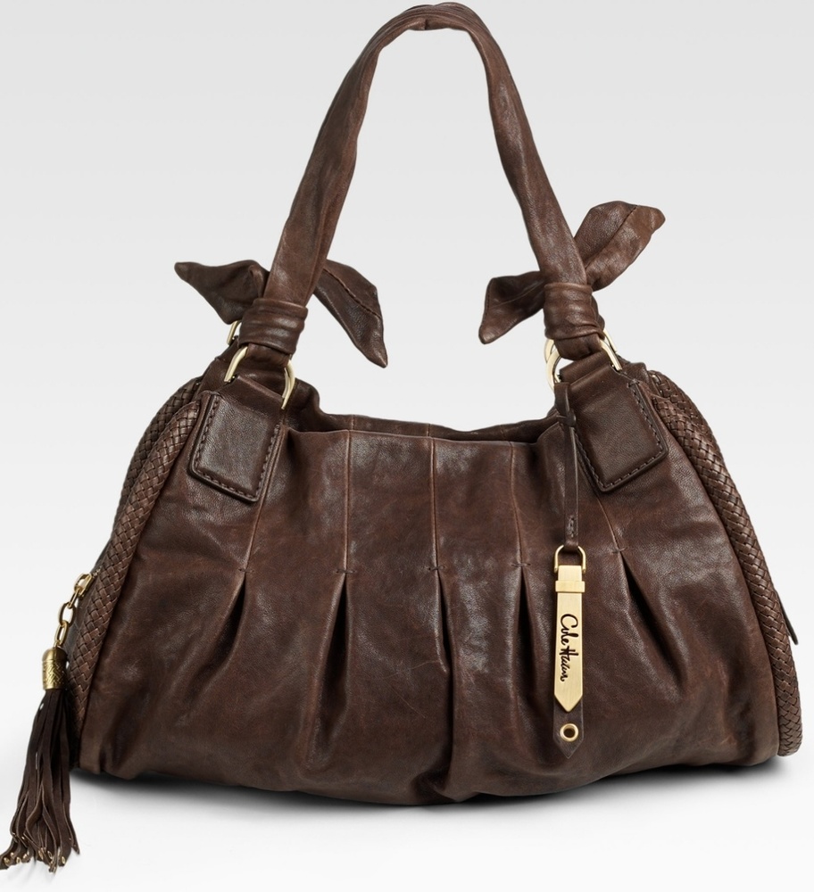 Cole Haan Brown Phoebe Triple Zip Satchel Handbag